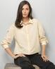 DNMX Striped Regular Fit Shirt Beige