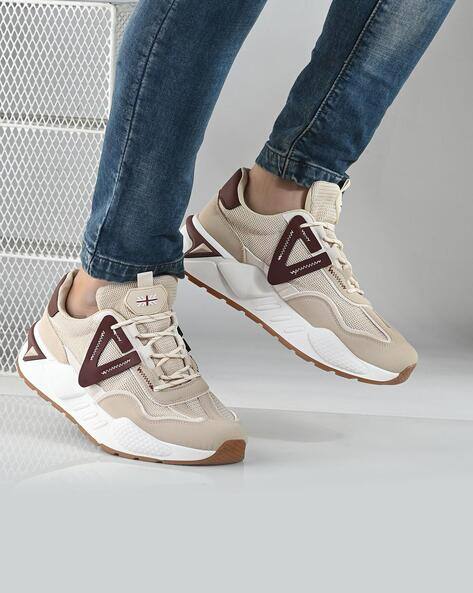 ARBUNORE Men Panelled Low-Top Lace-Up Shoes