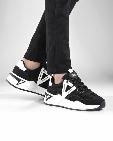 ARBUNORE Men Panelled Low-Top Lace-Up Shoes