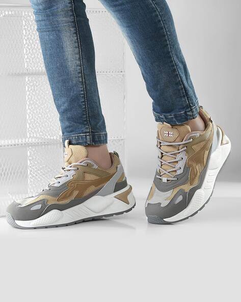 Men Panelled Low-Top Lace-Up Shoes