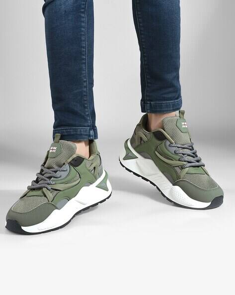 ARBUNORE Men Panelled Low-Top Lace-Up Shoes