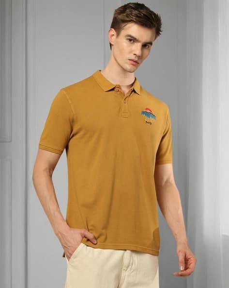 Buy Mustard Tshirts for Men by DNMX Online - Main Image