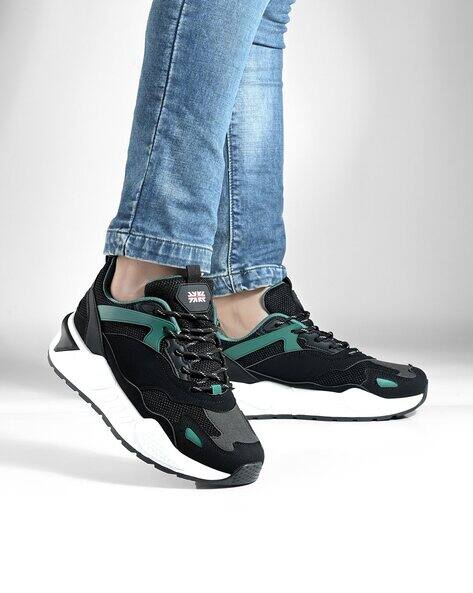 ARBUNORE Men Panelled Low-Top Lace-Up Shoes