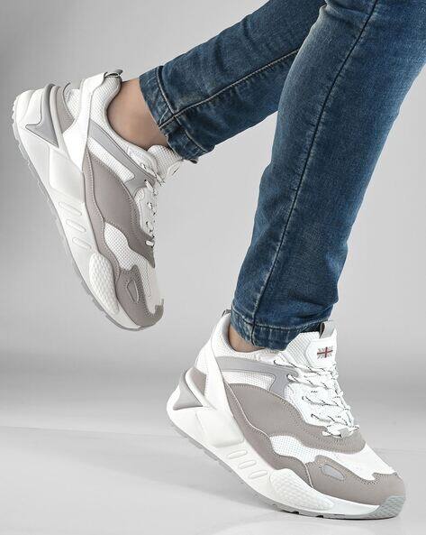 ARBUNORE Men Panelled Low-Top Lace-Up Shoes