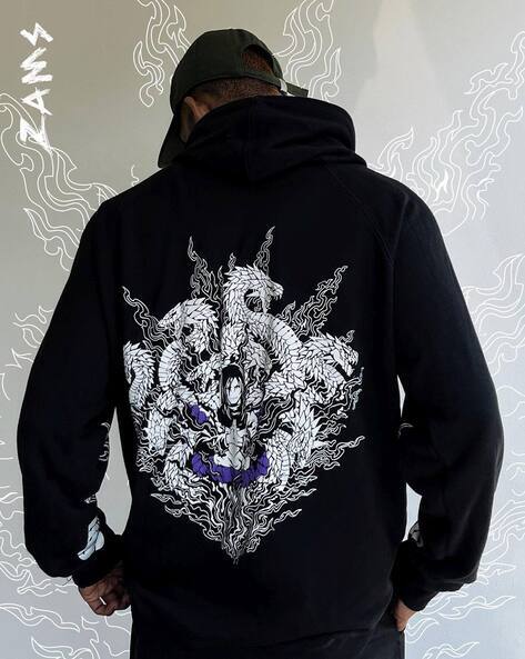 【SLY】 PRINT OVER HOODIE Buy Black Sweatshirt & Hoodies for Men by ZAMS Online | Ajio.com