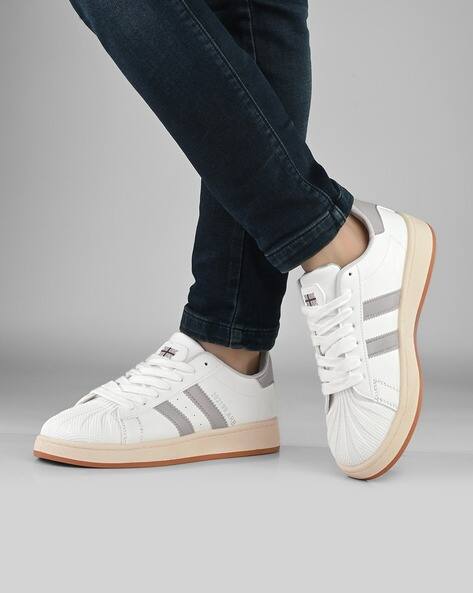 ARBUNORE Men Low-Top Lace-Up Shoes