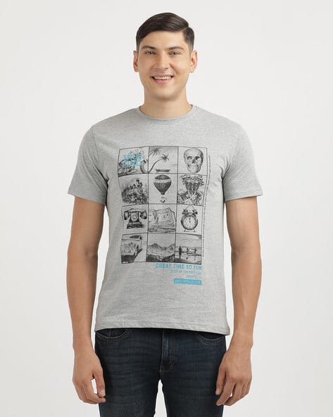 Buy Grey Tshirts for Men by INDO Cotton Online