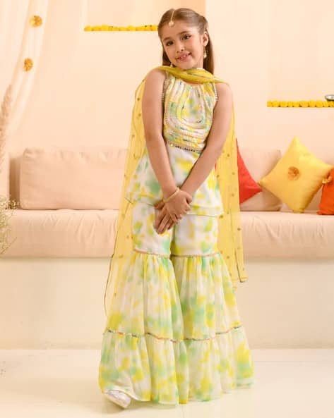 Pspeaches Girls Printed 3-Piece Suit Set