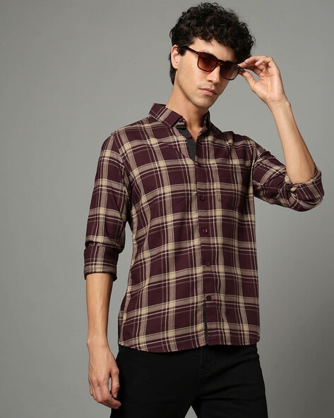 Spykar Men Checked Regular Fit Shirt