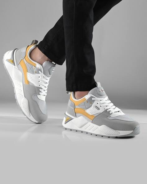 ARBUNORE Men Panelled Low-Top Lace-Up Shoes