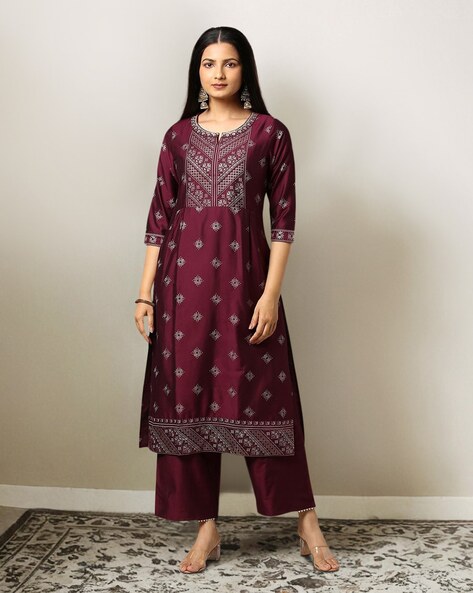 Women Printed Straight Kurta Suit Set