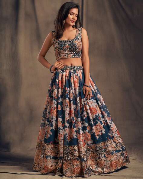 Buy Blue Lehenga Choli Sets for Women by Fabpixel Online Ajio