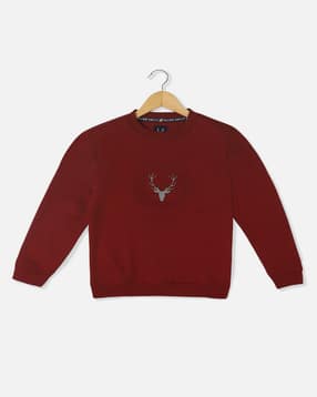 allen solly Boy Logo Print Regular Fit Sweatshirt-picture-32