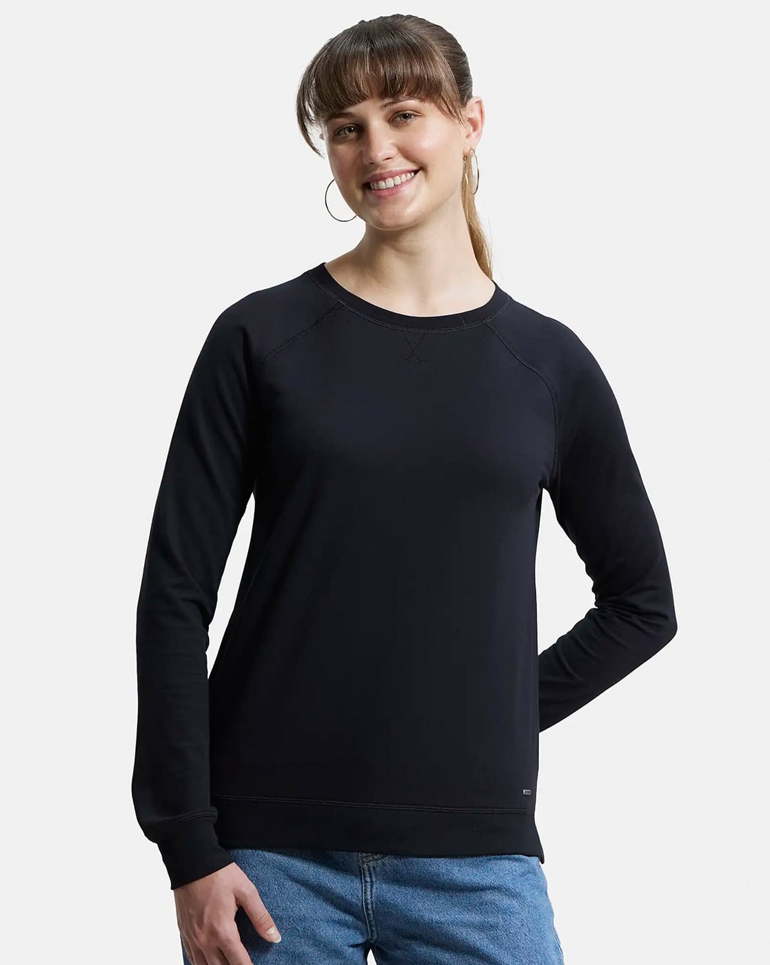 Buy Black Sweatshirt & Hoodies for Women by Jockey Online | Ajio.com