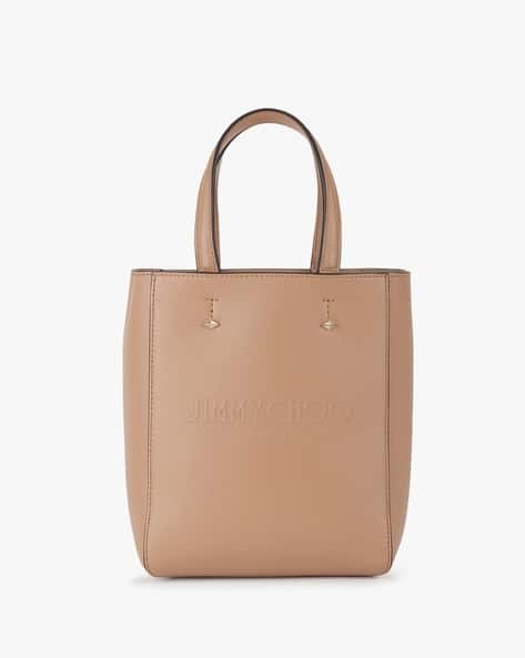 Buy Jimmy Choo Lenny Embossed Leather Tote Bag | Brown Color