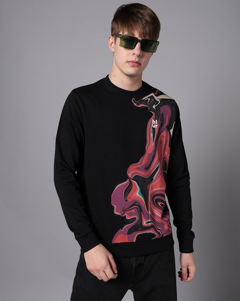 Men Printed Regular Fit Sweatshirt