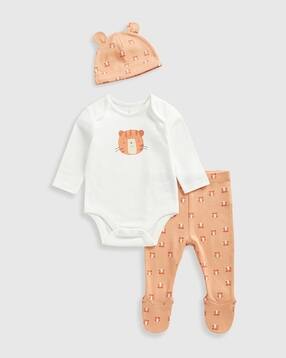 mothercare Infants Printed T-Shirt with Pants & Beanie-picture-35