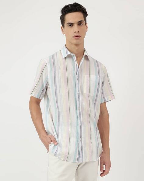 Marks & Spencer Cotton Mix Spread Collar Shirt