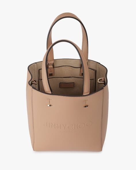◆正規品・新品◆JimmyChoo Camel Leather Medium Lenny Handbag DIAMONDBELTEDTHMNZD_027495_FRO