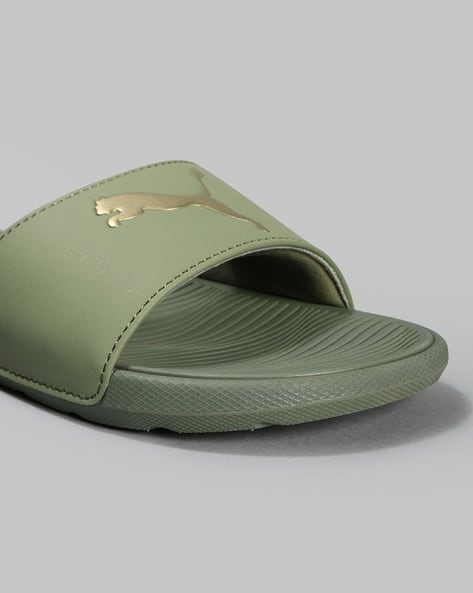 Puma Popcat Puma Sandals Women Green Flip Flops Puma Popcat Silk Slides Puma  Women's Popcat Silk