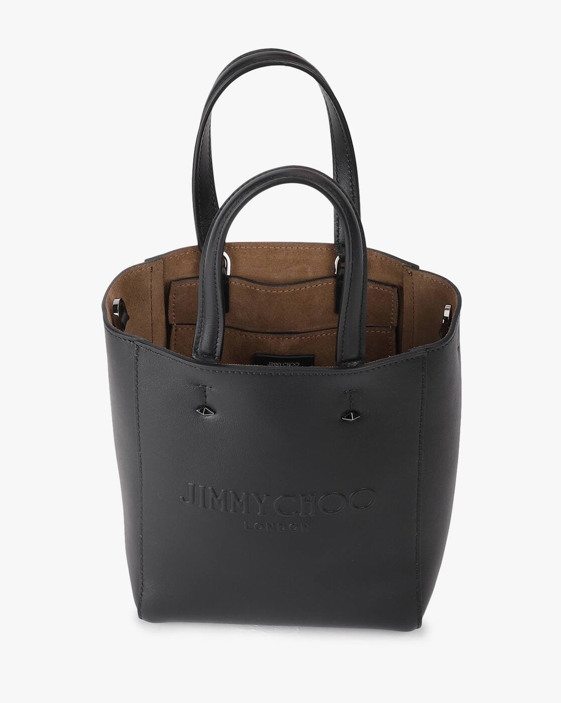 Buy Jimmy Choo Lenny Embossed Leather Tote Bag | Black Color