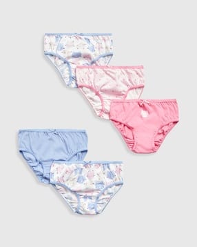 mothercare Girls Pack of 5 Cat Print Cotton Briefs-picture-23