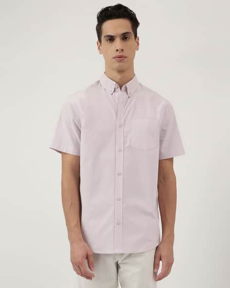 Marks & Spencer Pure Cotton Plain Button Down Collar Shirt