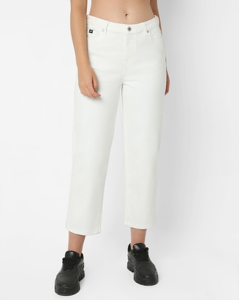 Gas Women Mid-Rise Tapered Fit Jeans