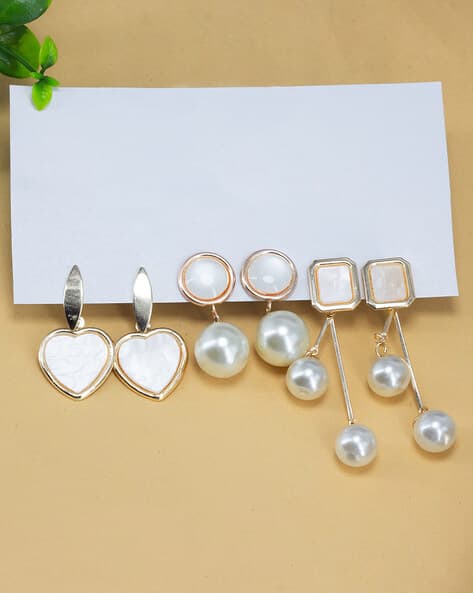 Buy Rose Gold Earrings for Women by PRIVIU Online