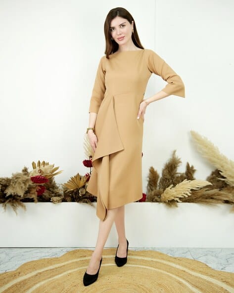 Vintage Boat Neck Dress Boat-Neck Sheath Dress
