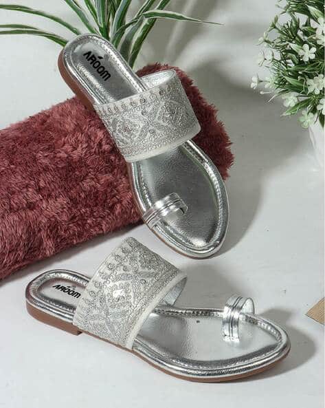 Open-Toe Slip-On Flat Sandals