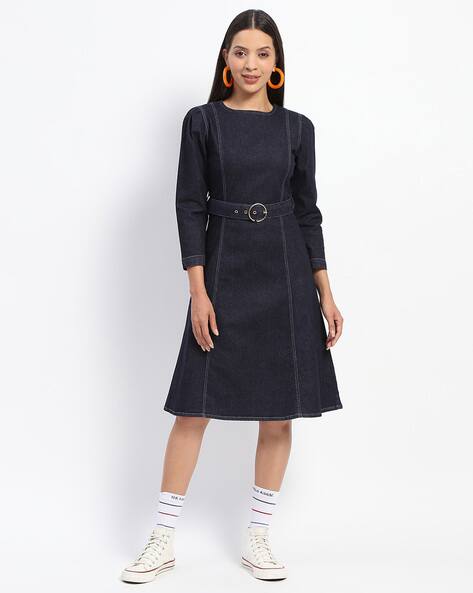Buy MADAME Women Princess Cut A-Line Dre... Online | Ajio.com