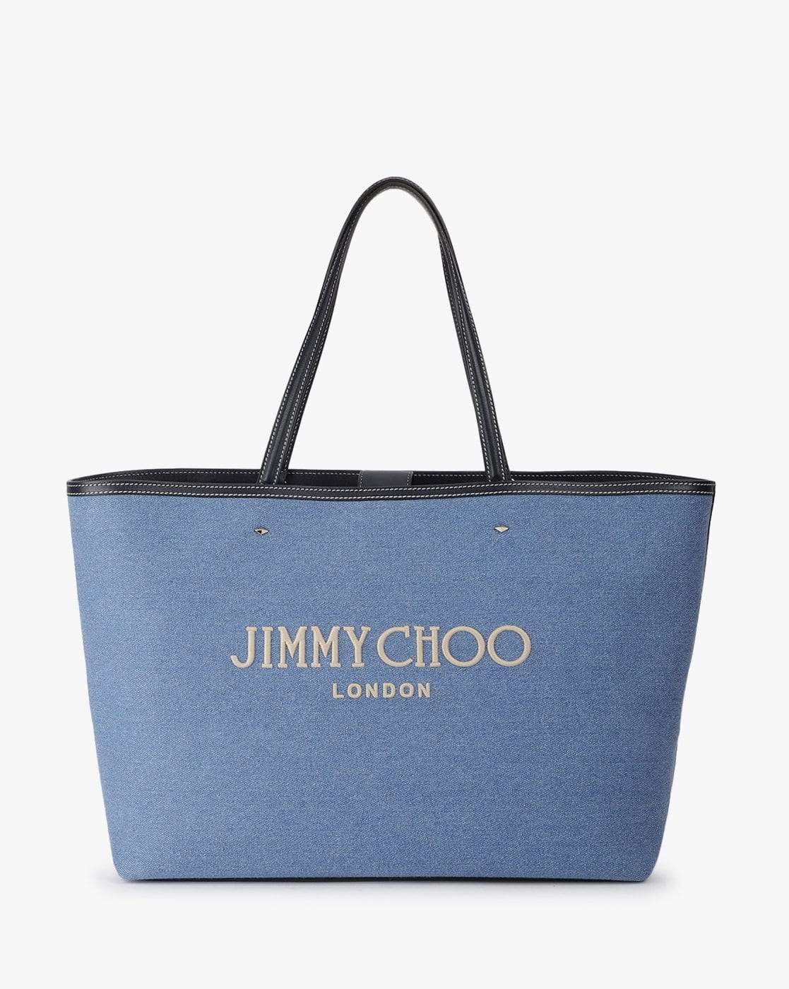 JIMMY CHOO  バッグ　ネイビー30cm   定価¥286000 税込 ジミー チュー JIMMY CHOO 【JIMMY CHOO】ジミーチュウ ロゴ刺繍入り
