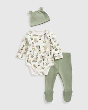 mothercare Infants Printed T-Shirt with Pants & Beanie-picture-37