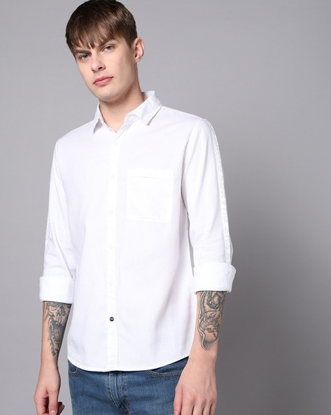 Spykar Men Regular Sim Fit Shirt