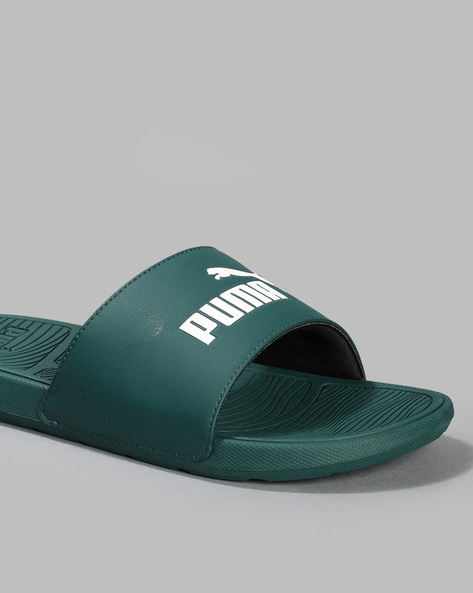 Puma slides mens green online