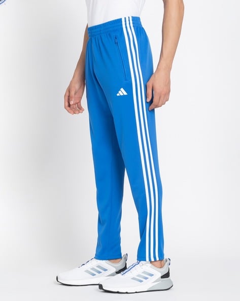 Men Straight Track Pants with Zipper Pockets