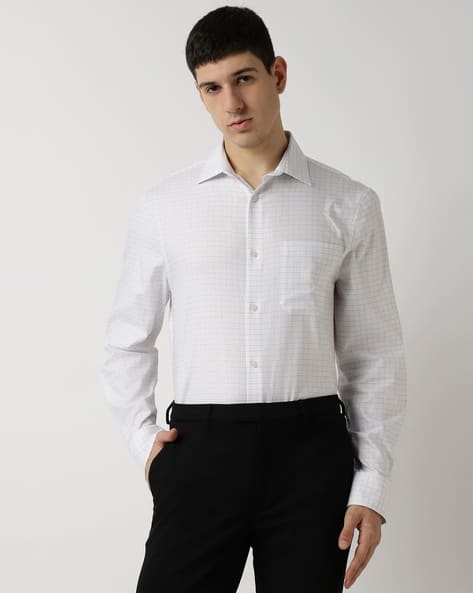 Marks & Spencer Pure Cotton Checks Spread Collar Shirt