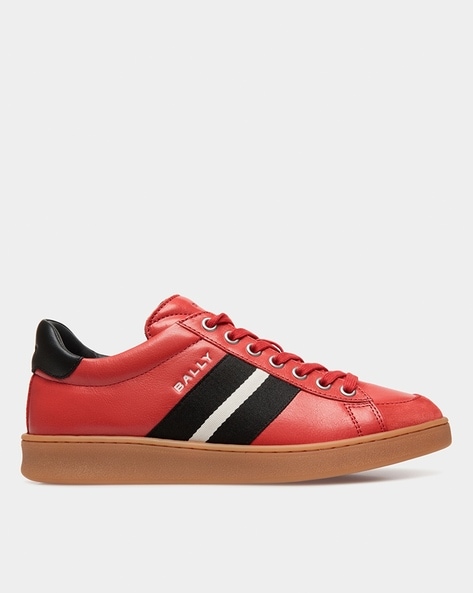 Bally red sneakers best sale