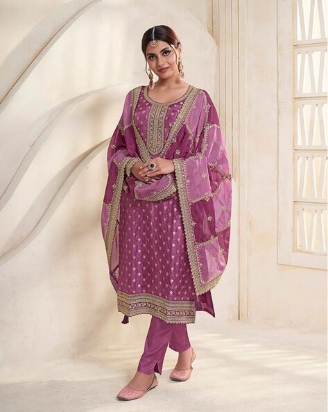 Embroidered Straight Kurta Price in India