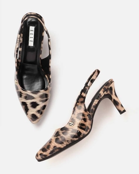 Elle Women Printed Almond-Toe Pumps