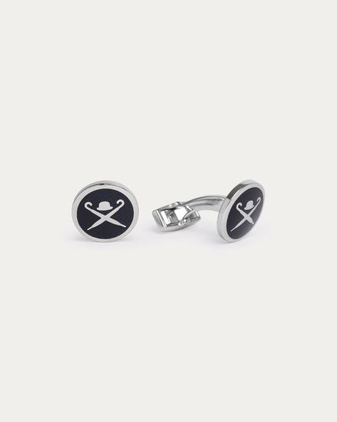 Men Silver-Plated Cufflinks