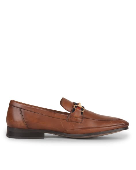 Bata Men Slip-On Loafers with Genuine Leather Upper
