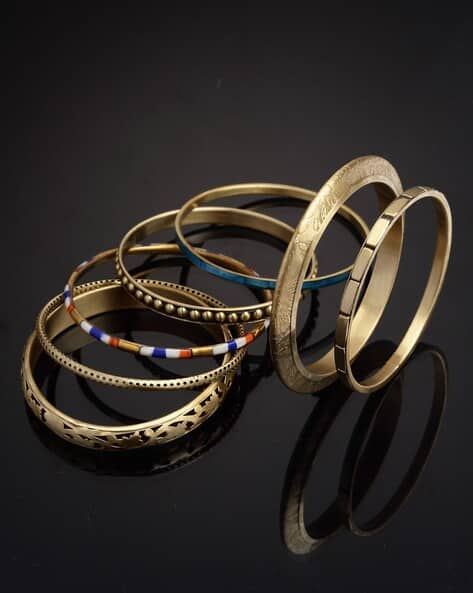 Vogue Panash Pack of 7 Women Stone-Studded Bangles