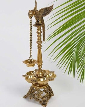 Mehnoor Bird Floor Lamp with Hanging Diya-image-15