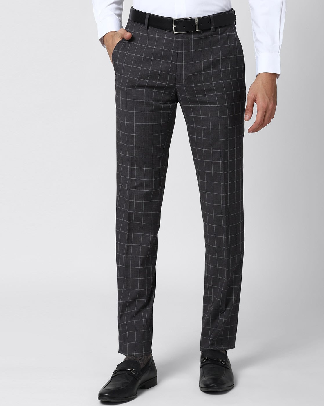 Buy Grey Trousers Pants for Men by PETER ENGLAND Online