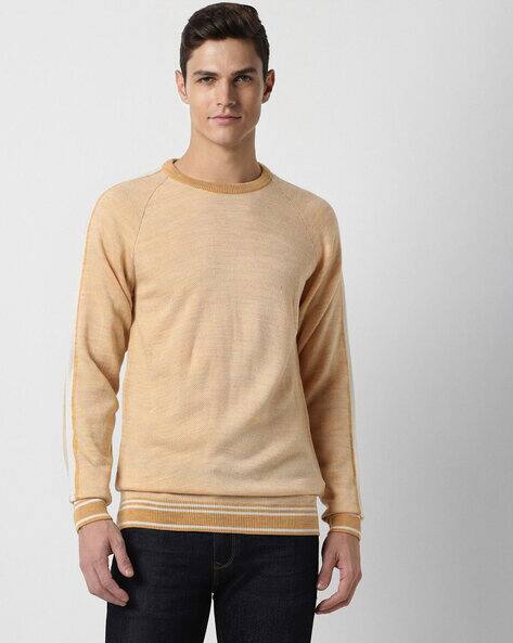 PETER ENGLAND CASUALS Men Patterned Regular Fit Crew-Neck Pullover