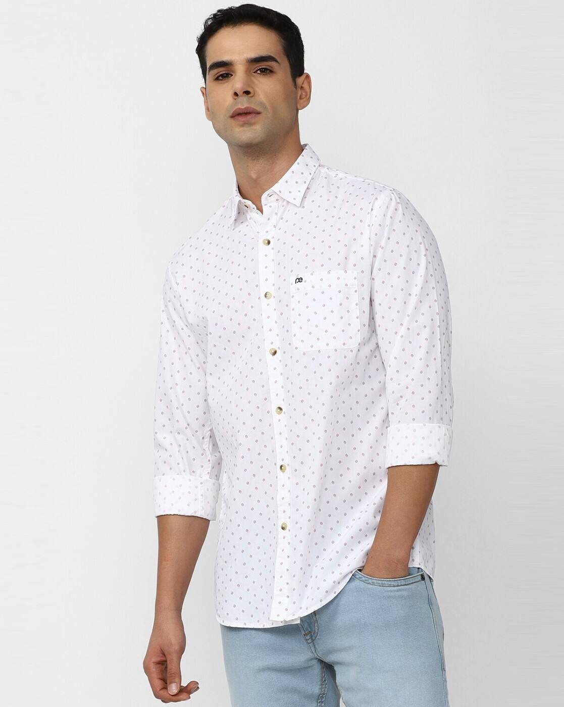PE CASUAL FGSHIRT PCSFSSLFG15, WHITE, 42
