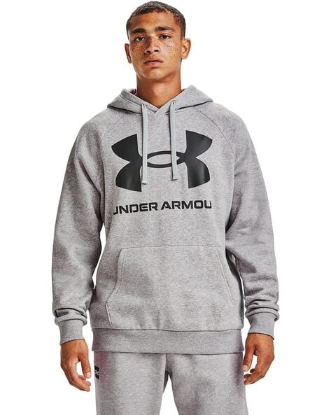 Mens grey under armour hoodie sale