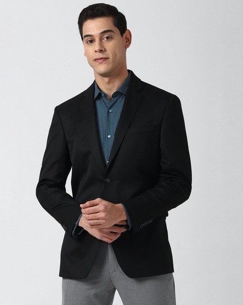 Men Slim Fit Single-Breasted Blazer